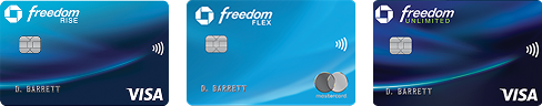 Freedom Rise card. Freedom Flex card. Freedom Unlimited card